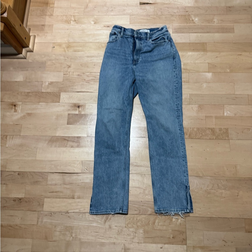 Abercrombie & Fitch Light Blue High-Rise Straight Jeans - Picture 5 of 11